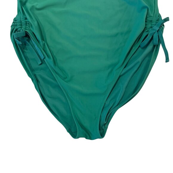 Aerie Green One-Piece Swimsuit | Cheeky | Adjustable Tie Sides & Front | XL - Picture 7 of 7